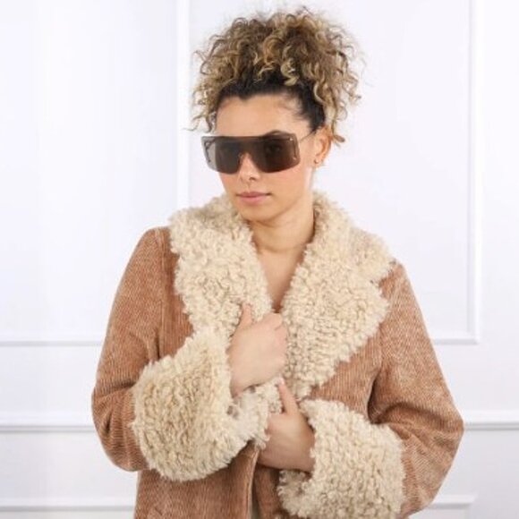 Final Price! Alexander McQueen AM0412S 002 Gold/Brown Sunglasses - Picture 3 of 11